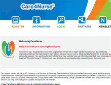 Tablet Screenshot of care4nurse.be